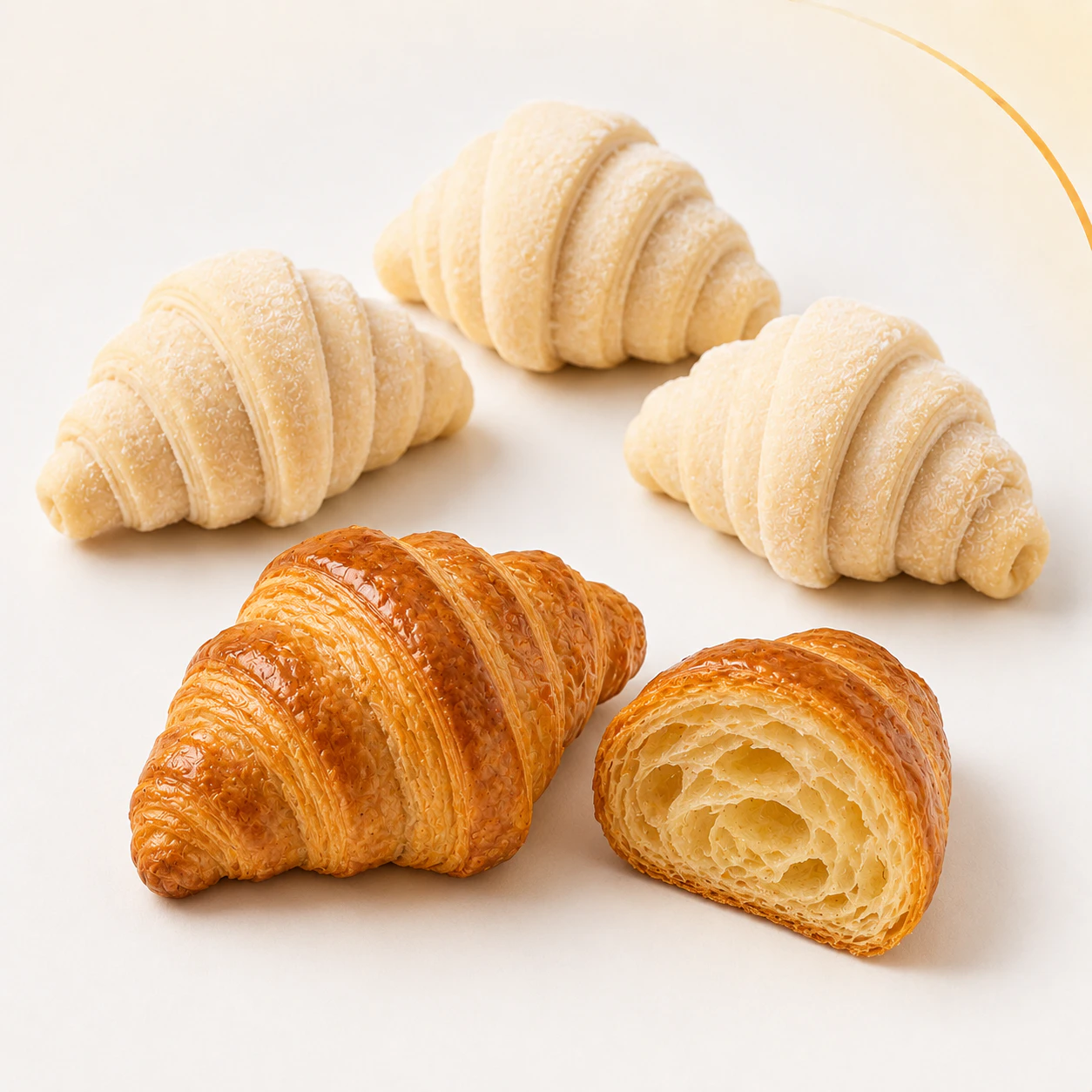 Croissant Eggless 30 g for commercial food production
